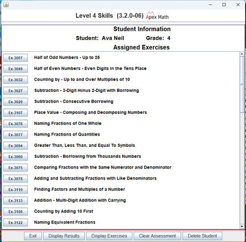 Grade Level 4th Math